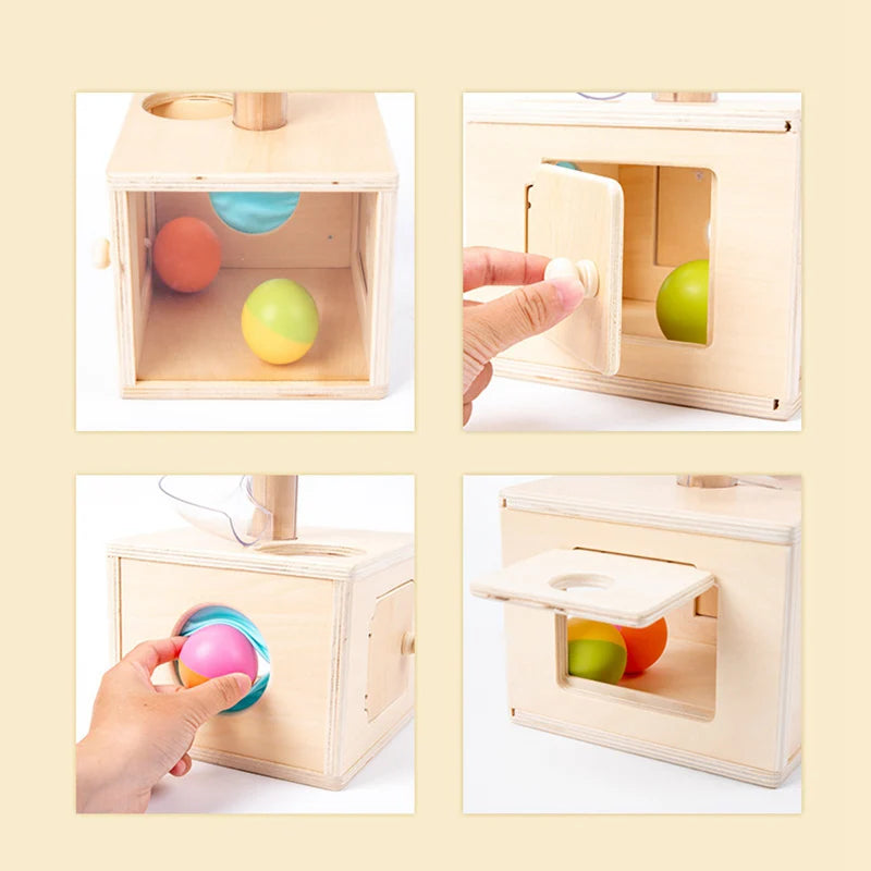 Tour Spirale à Boules en Bois Montessori
