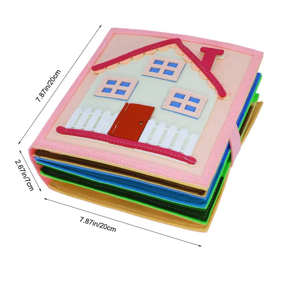 Livre Sensoriel en Feutrine Maison Montessori