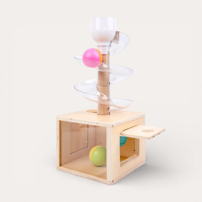 Tour Spirale à Boules en Bois Montessori