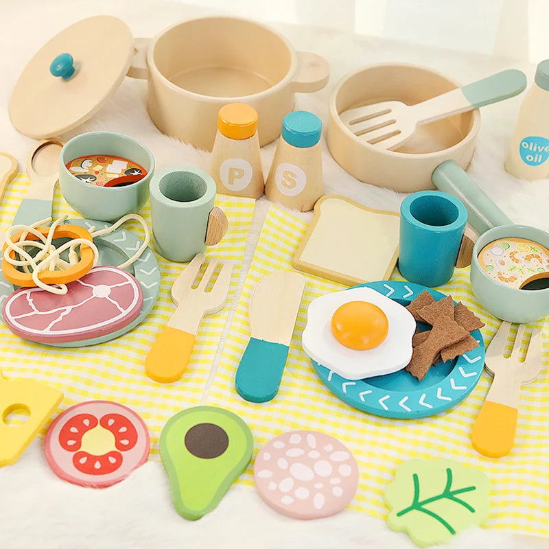 Set de Pique-Nique en Bois 35 Pièces Montessori