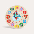 Horloge Apprentissage de l'Heure en Bois Montessori