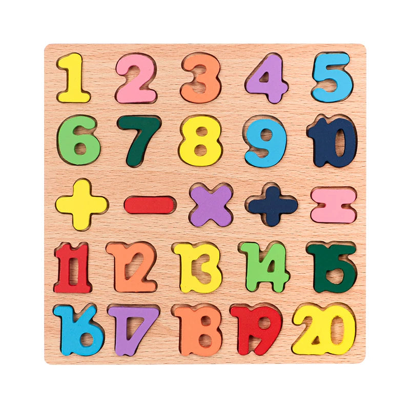 Puzzle d'Encastrement en Bois Montessori
