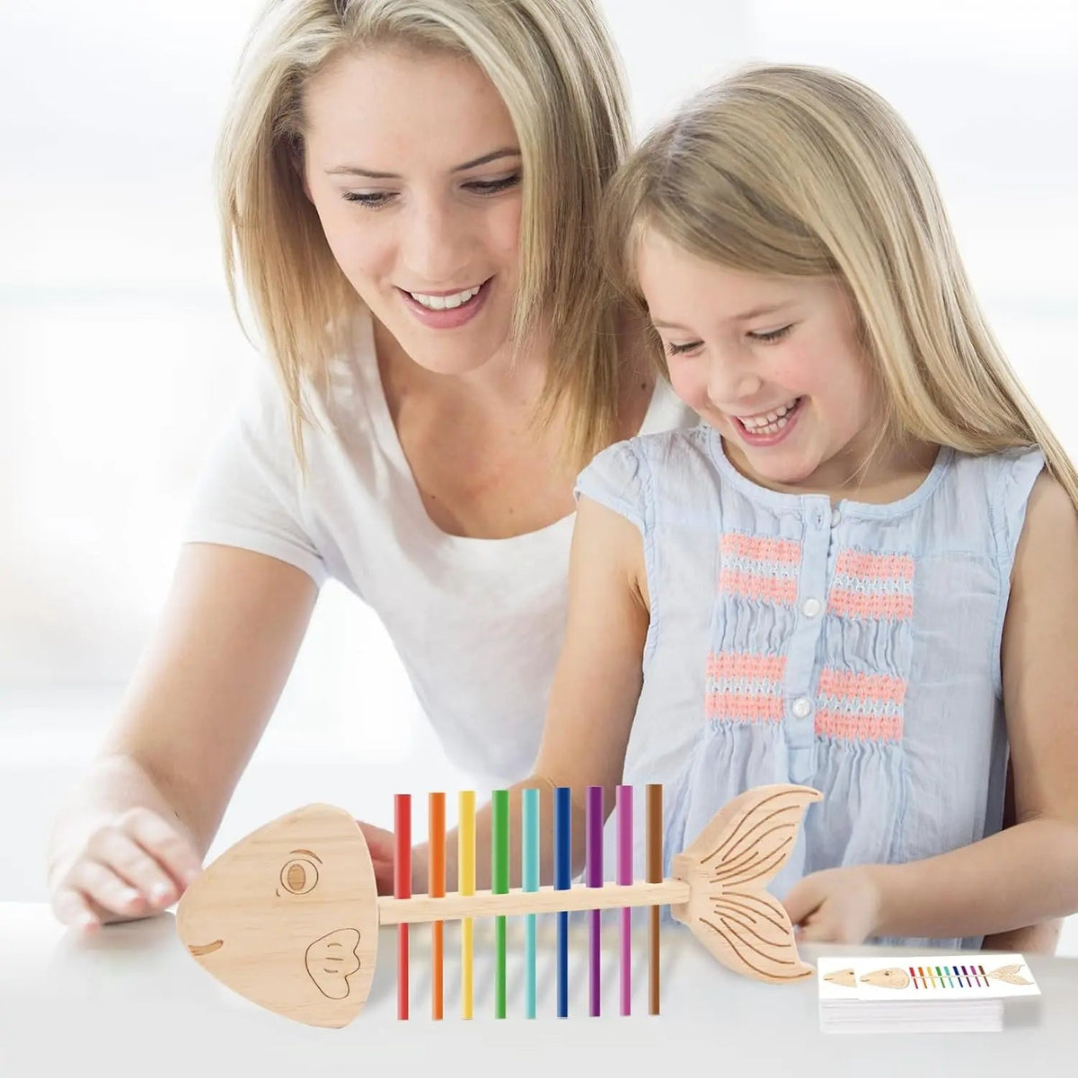 Jeu d'Encastrement en Bois Poisson Montessori