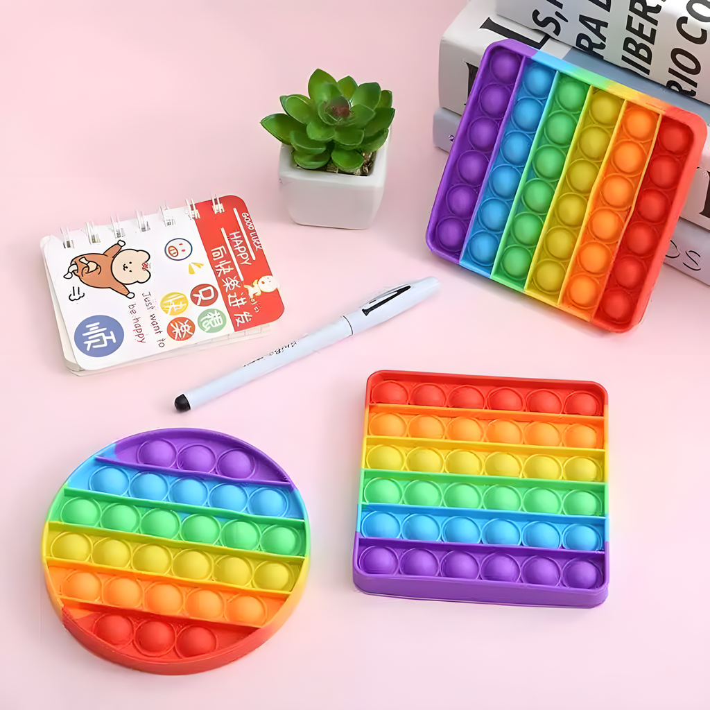 Lot de Pop It en Silicone Multicolore