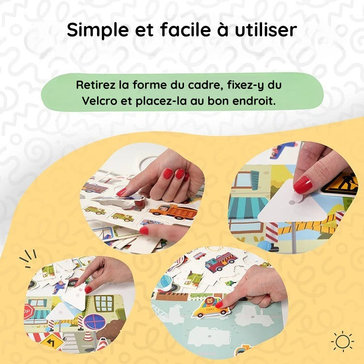 Livre d'Activités Autocollants Repositionnables Montessori