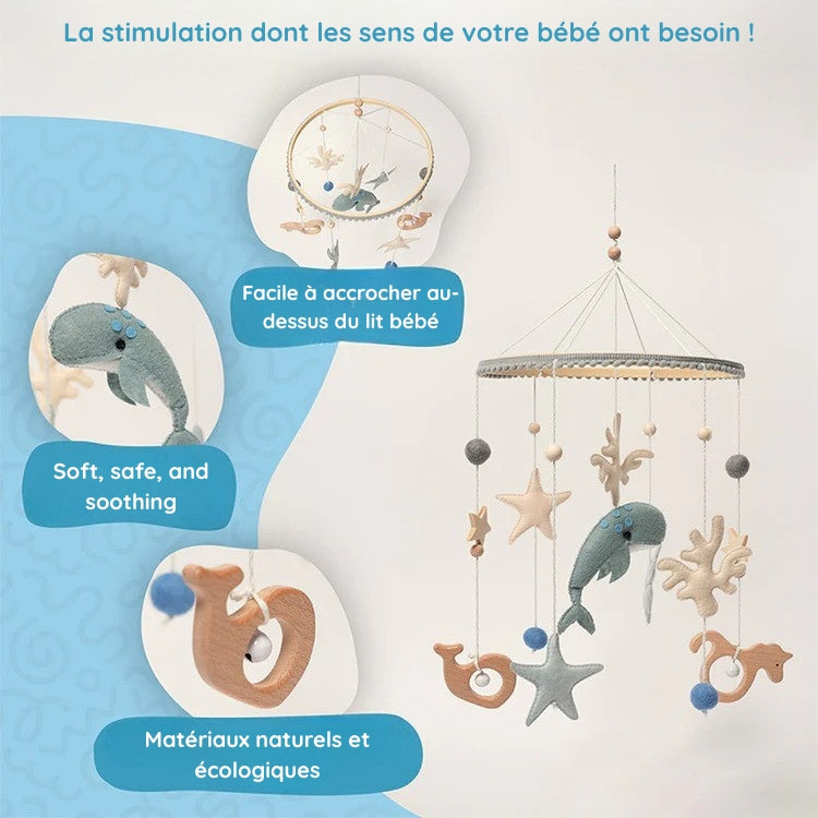 Mobile Bébé en Bois et Feutrine Montessori