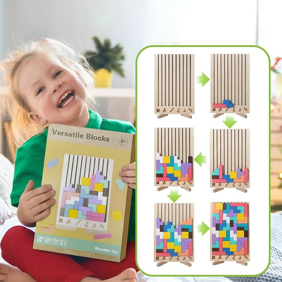 Puzzle Tetris en Bois Montessori