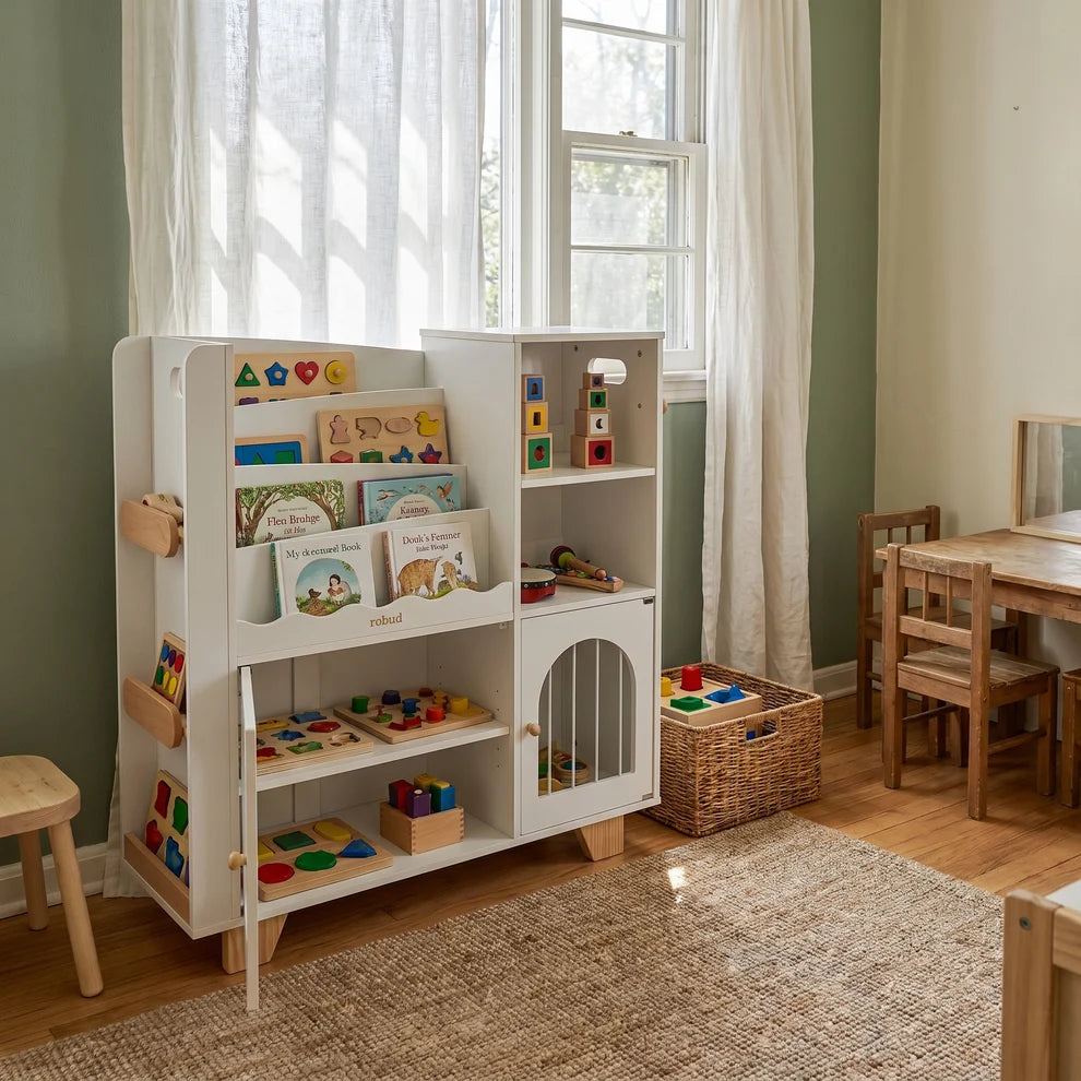 Bibliothèque Montessori en Bois