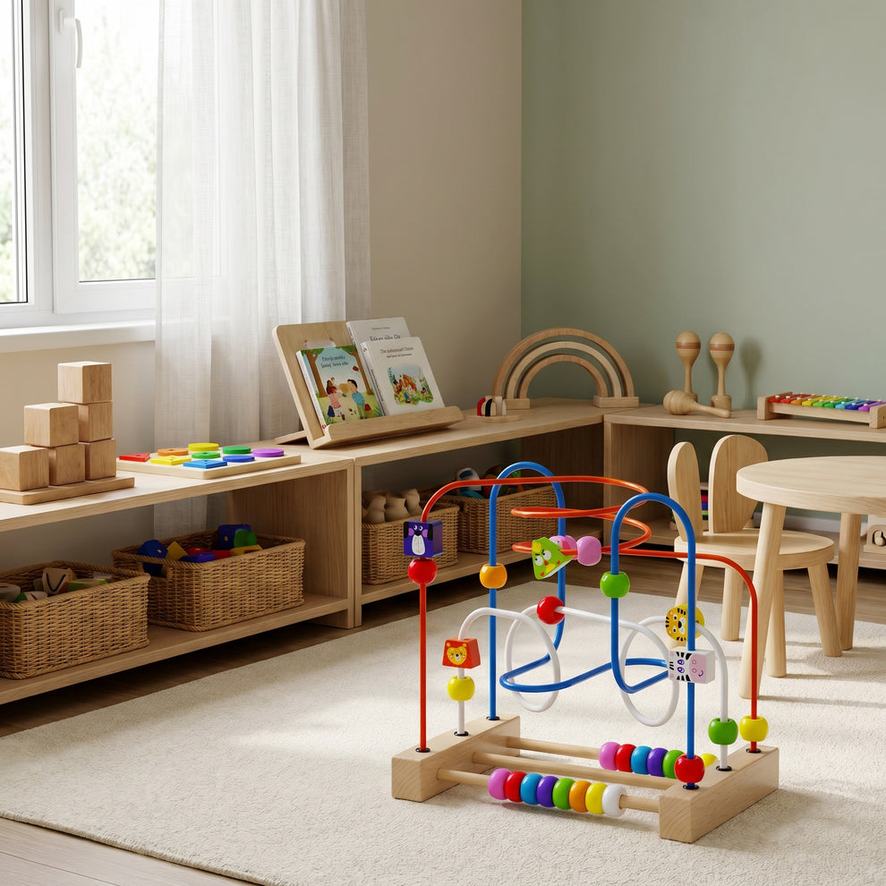 Boulier Labyrinthe à Perles en Bois Montessori