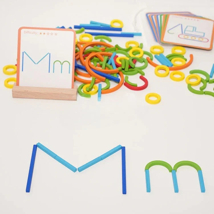 Jeu de Construction en Bois Montessori