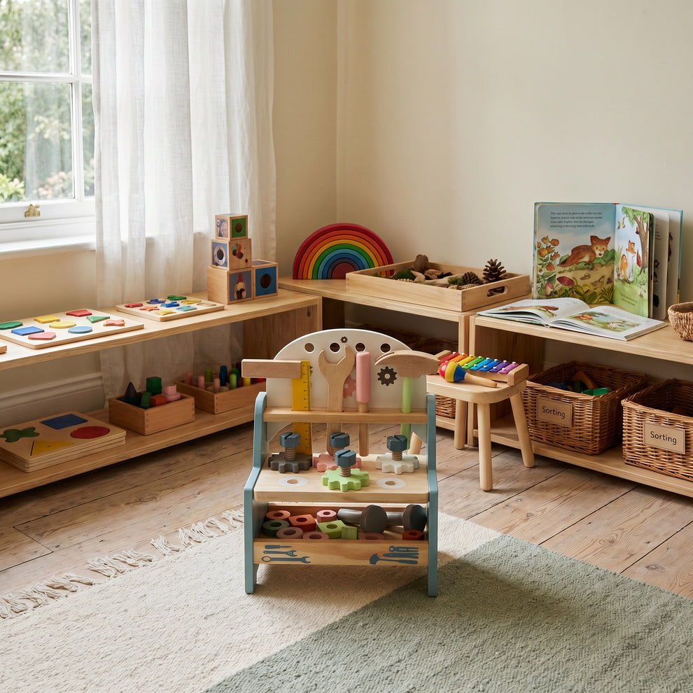 Établi de Bricolage en Bois Montessori