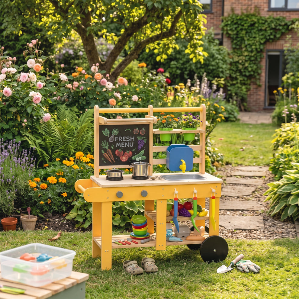 Grande Cuisine d'Extérieur en Bois Montessori