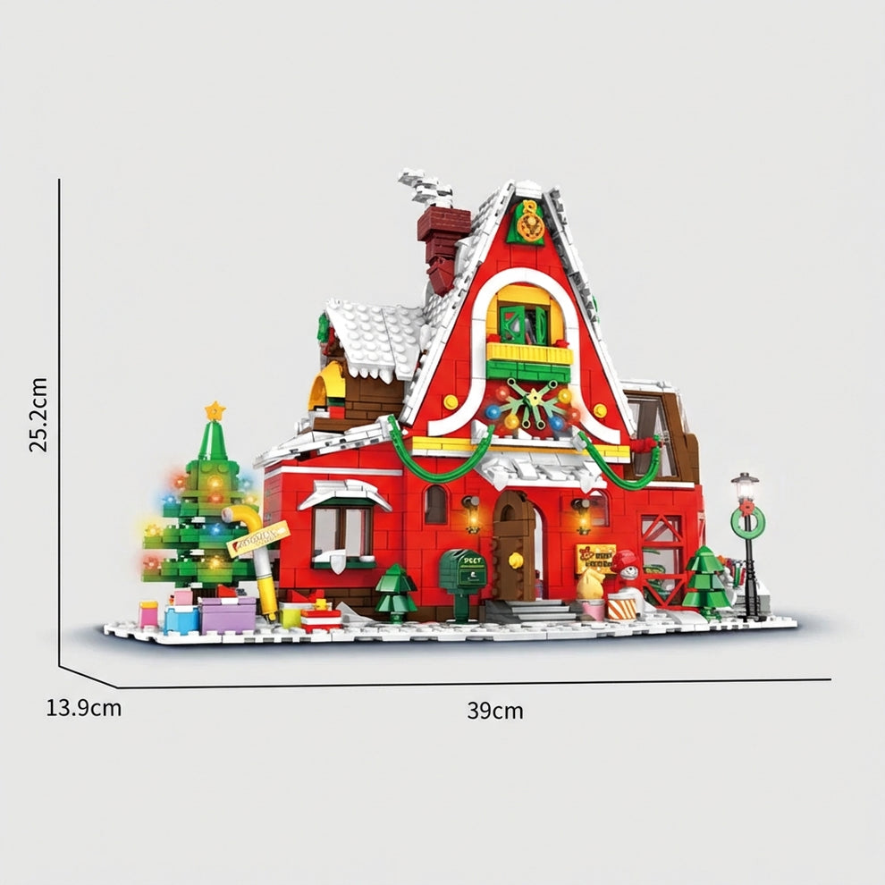 Maison de Noël en Briques de Construction Montessori