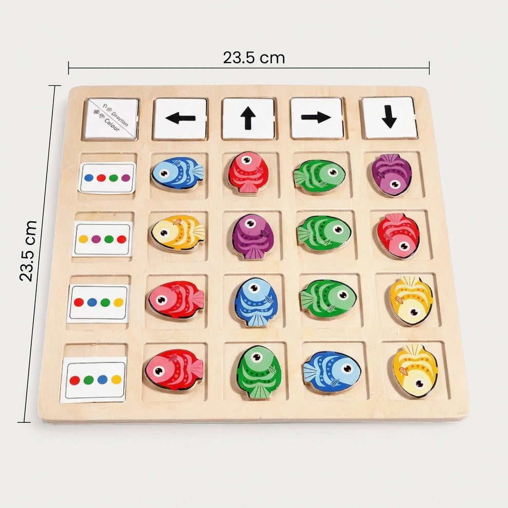 Jeu de Logique & Tri de Couleurs en Bois Montessori