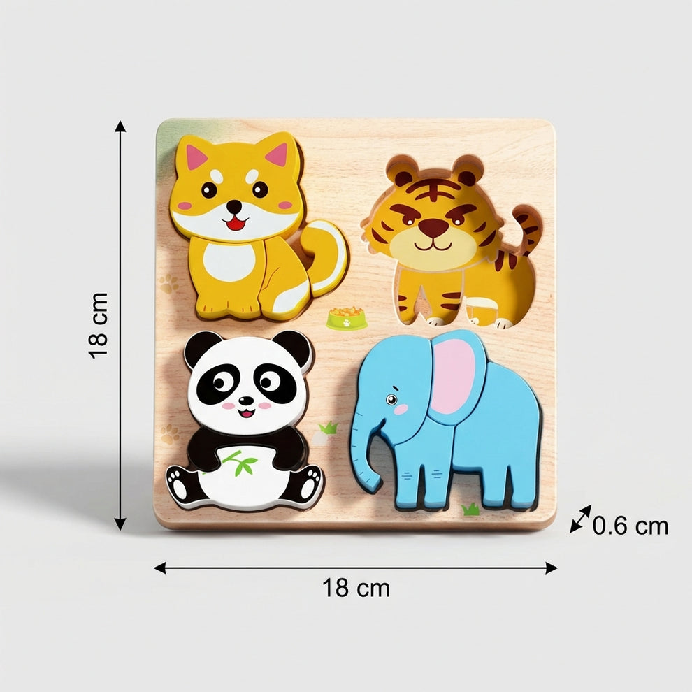 Puzzle d'Encastrement en Bois Montessori
