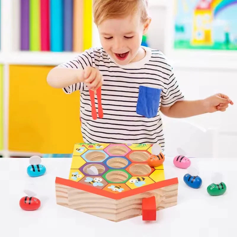 Jeu de Tri des Couleurs en Bois Montessori