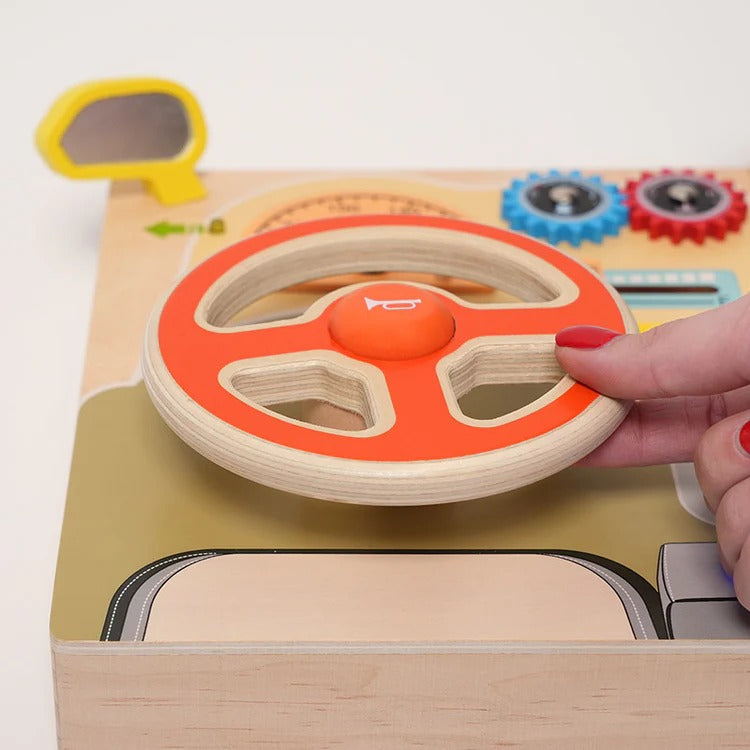 Tableau de Bord Interactif en Bois Montessori