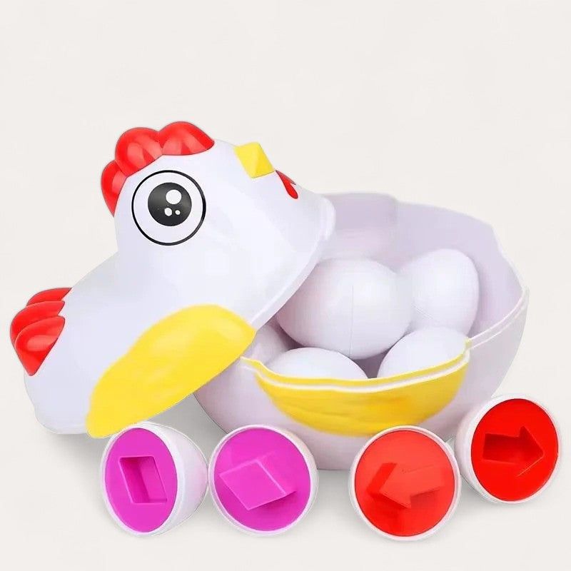 Jeu d'Encastrement Œufs et Poule Montessori