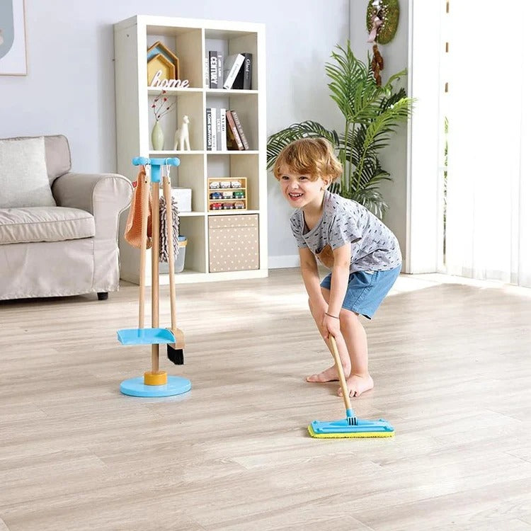 Kit de Nettoyage en Bois Montessori avec Support
