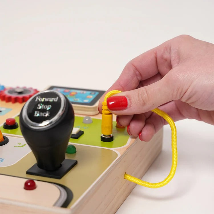 Tableau de Bord Interactif en Bois Montessori