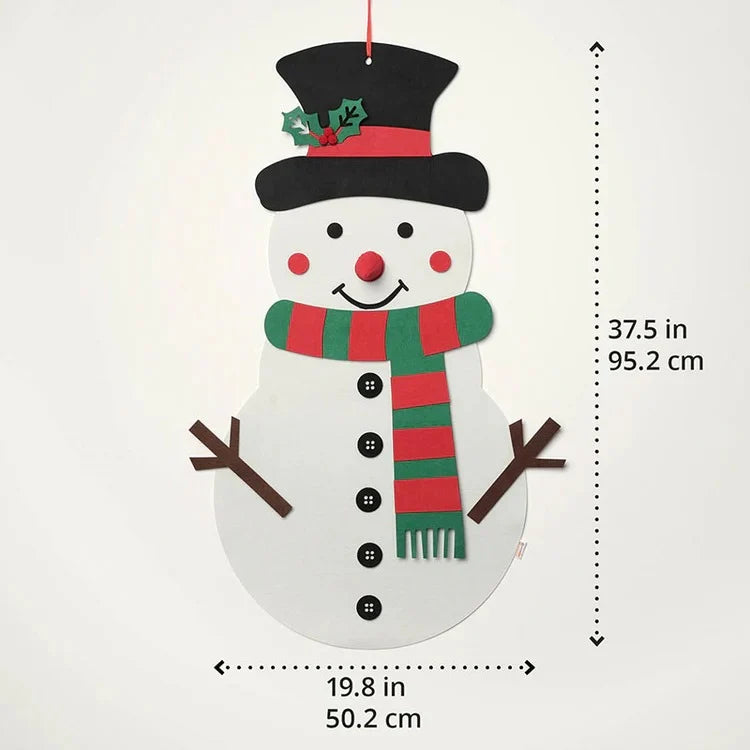 Bonhomme de Neige en Feutrine Mural Montessori
