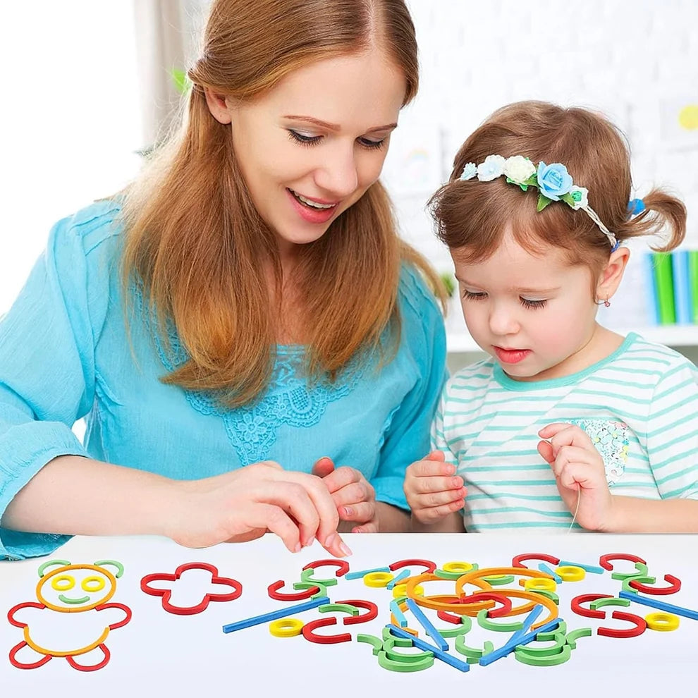 Jeu de Construction en Bois Montessori