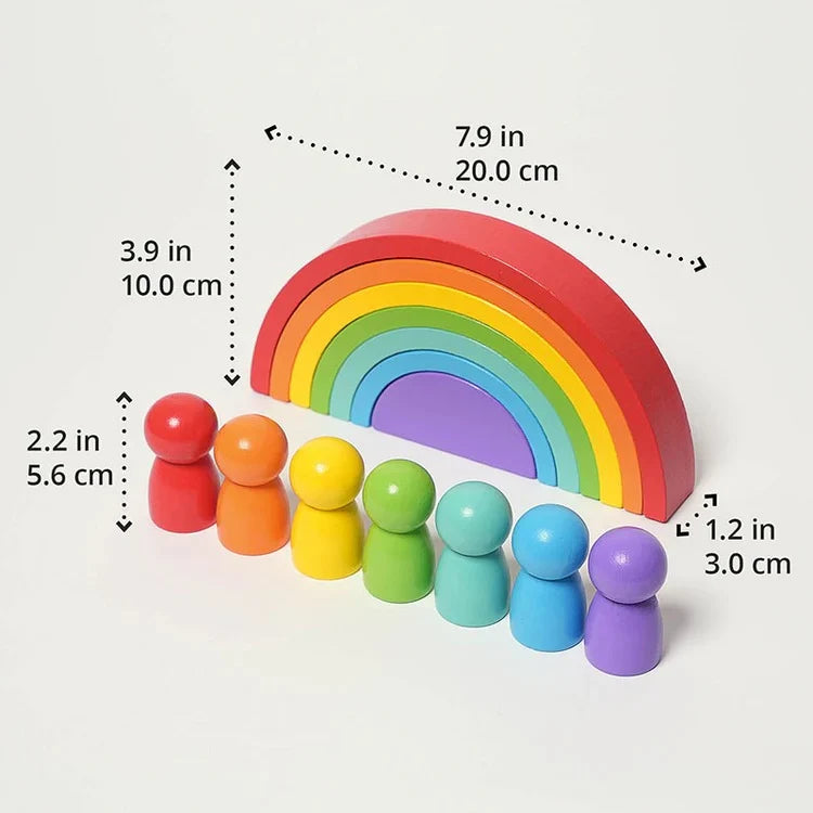 Arc-en-Ciel Montessori en Bois avec Figurines