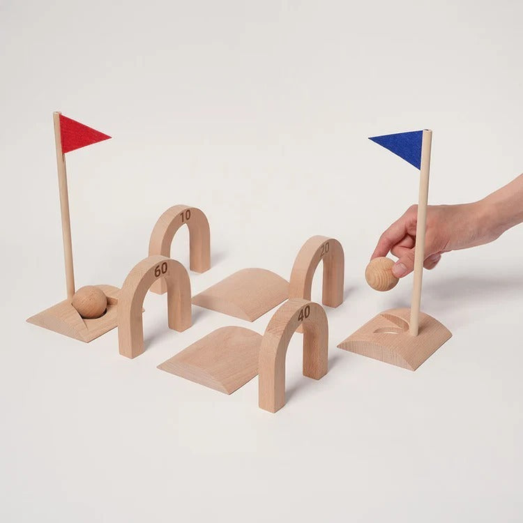 Set de Mini-Golf en Bois d'Intérieur Montessori