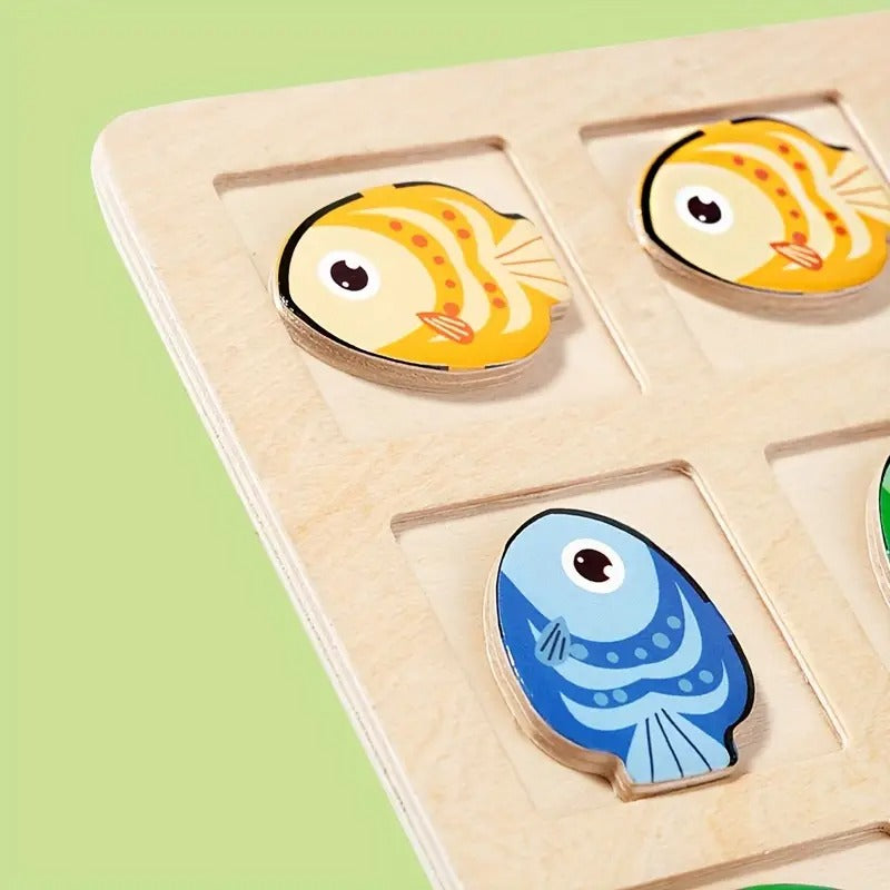 Jeu de Logique & Tri de Couleurs en Bois Montessori