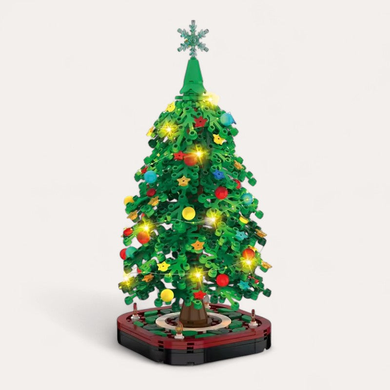 Sapin de Noël en Briques de Construction Lumineux Montessori