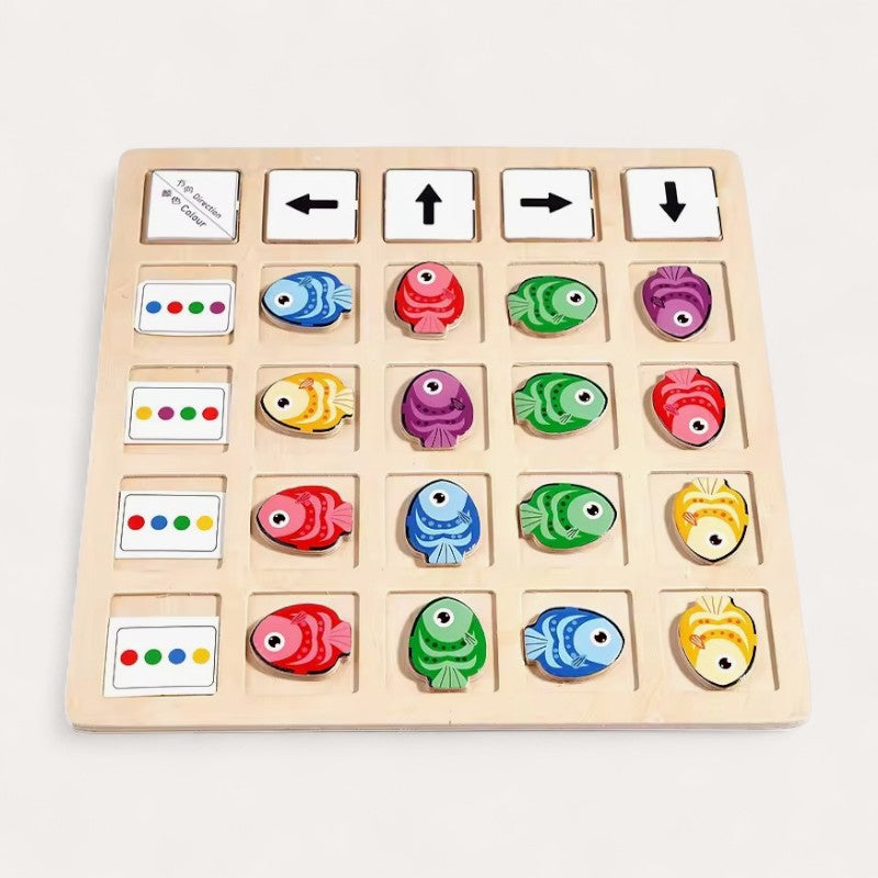 Jeu de Logique & Tri de Couleurs en Bois Montessori