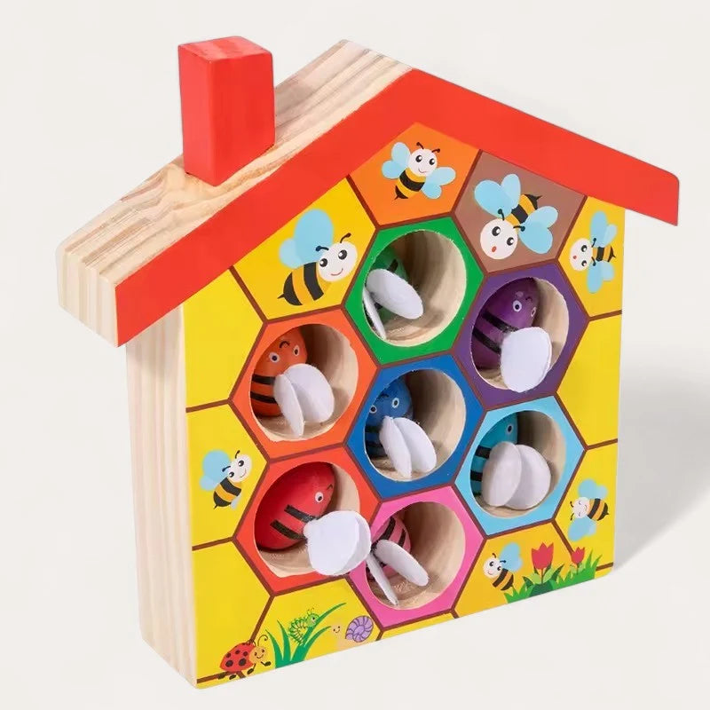Jeu de Tri des Couleurs en Bois Montessori