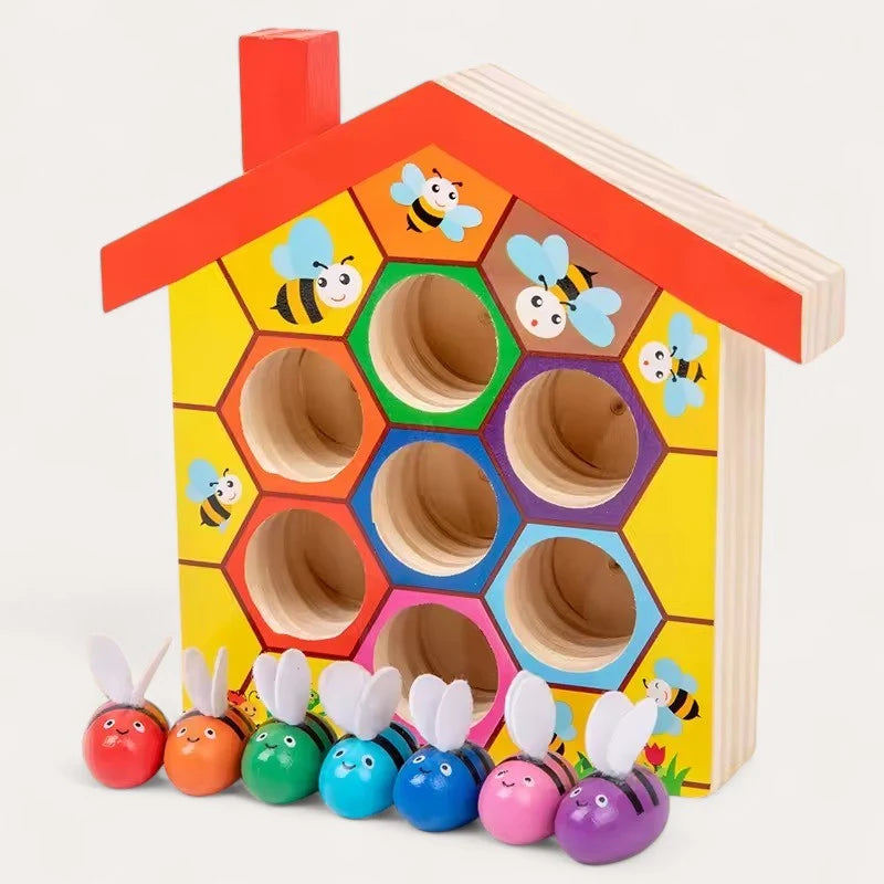 Jeu de Tri des Couleurs en Bois Montessori