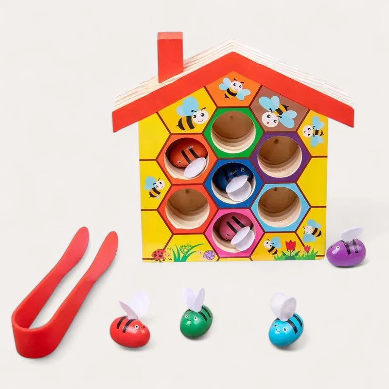 Jeu de Tri des Couleurs en Bois Montessori
