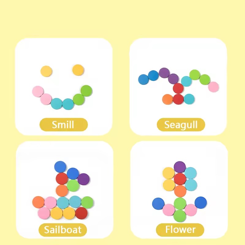 Jeu de Tri des Couleurs & Dénombrement en Bois Montessori