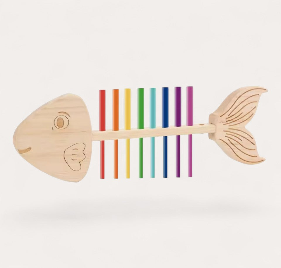 Jeu d'Encastrement en Bois Poisson Montessori