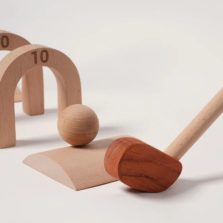 Set de Mini-Golf en Bois d'Intérieur Montessori