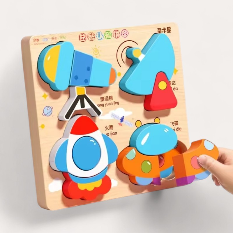 Puzzle d'Encastrement en Bois Montessori