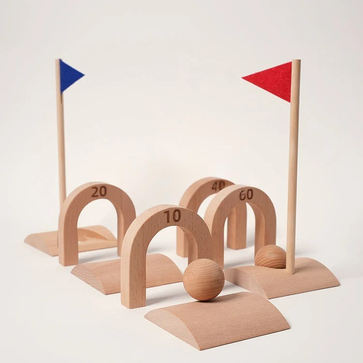 Set de Mini-Golf en Bois d'Intérieur Montessori