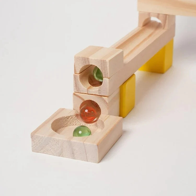Circuit à Billes en Bois Montessori (36 Pièces)