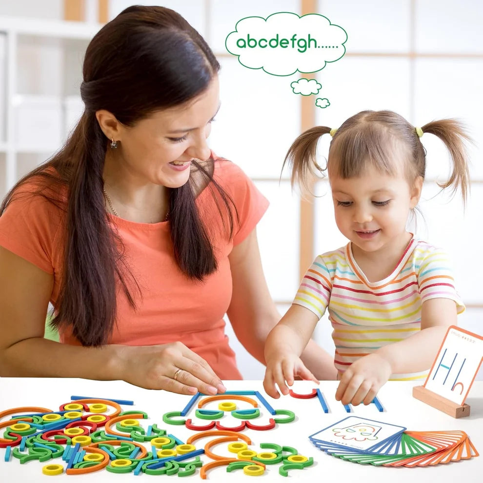 Jeu de Construction en Bois Montessori