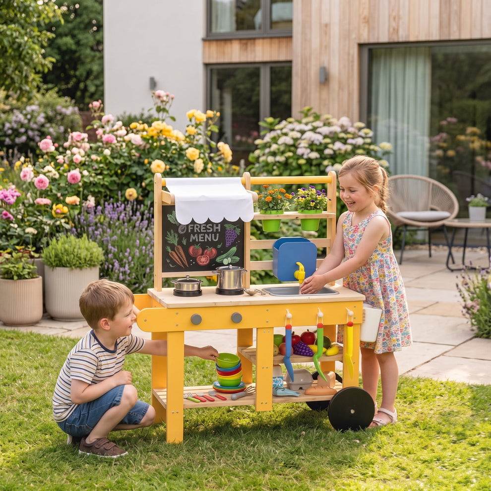 Grande Cuisine d'Extérieur en Bois Montessori