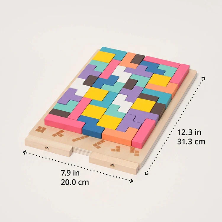 Puzzle Tetris en Bois Montessori