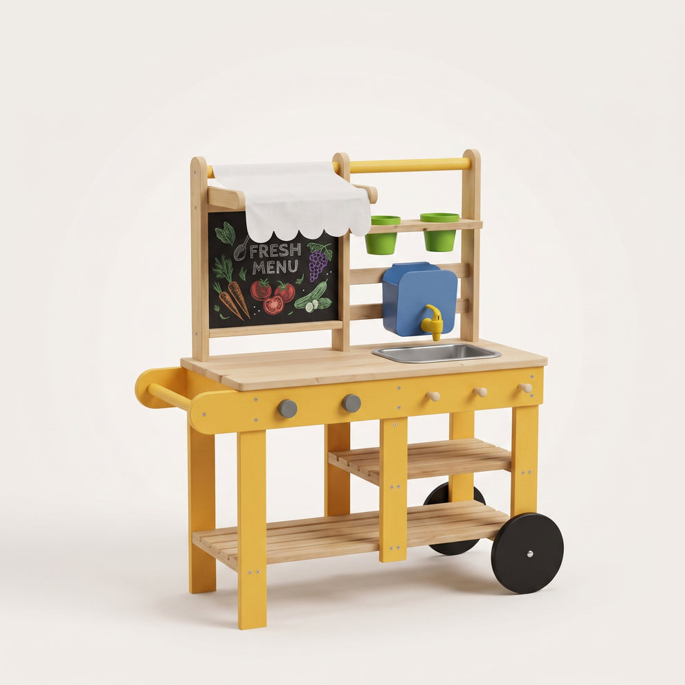 Grande Cuisine d'Extérieur en Bois Montessori