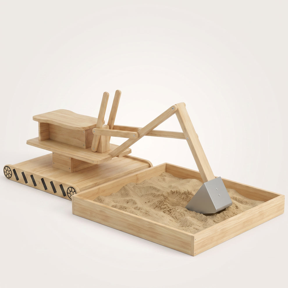 Pelleteuse à Sable en Bois avec Bac à Sable Montessori